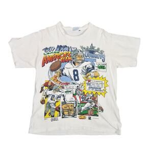 Vintage Troy Aikman Dallas Cowboys T-Shirt - Size Large